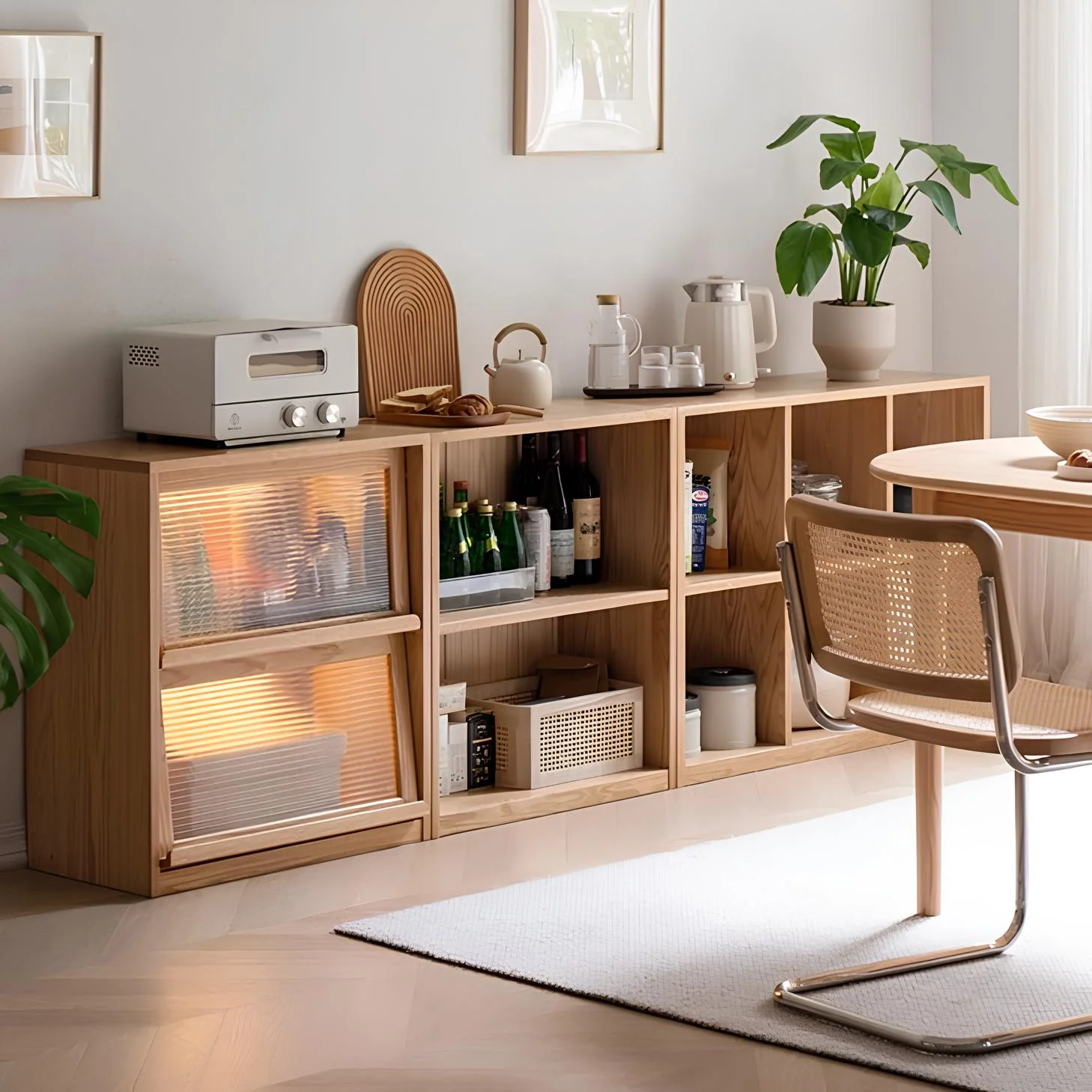 Aneby Natural Solid Oak Modular Wall Shelves