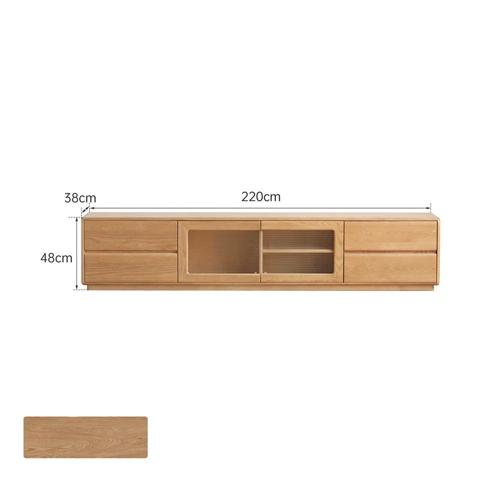 Ardea Natural Solid Ash Floor-Standing Entertainment Unit - Image 11