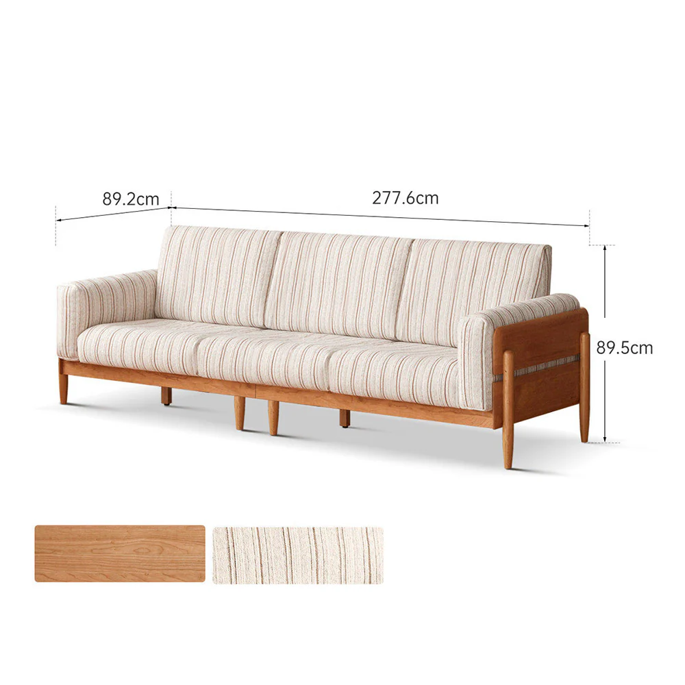 Arsoli Natural Solid Cherry Sofa - Image 13
