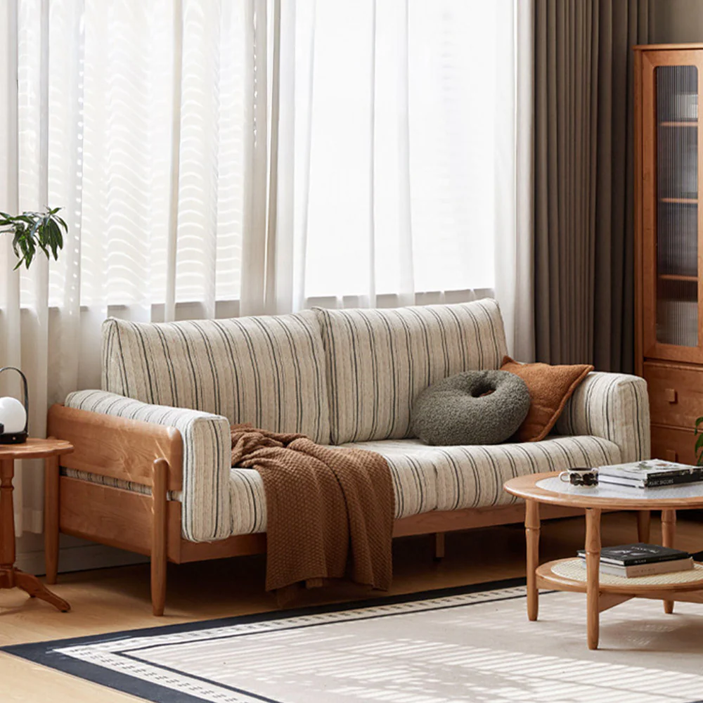 Arsoli Natural Solid Cherry Sofa - Image 3