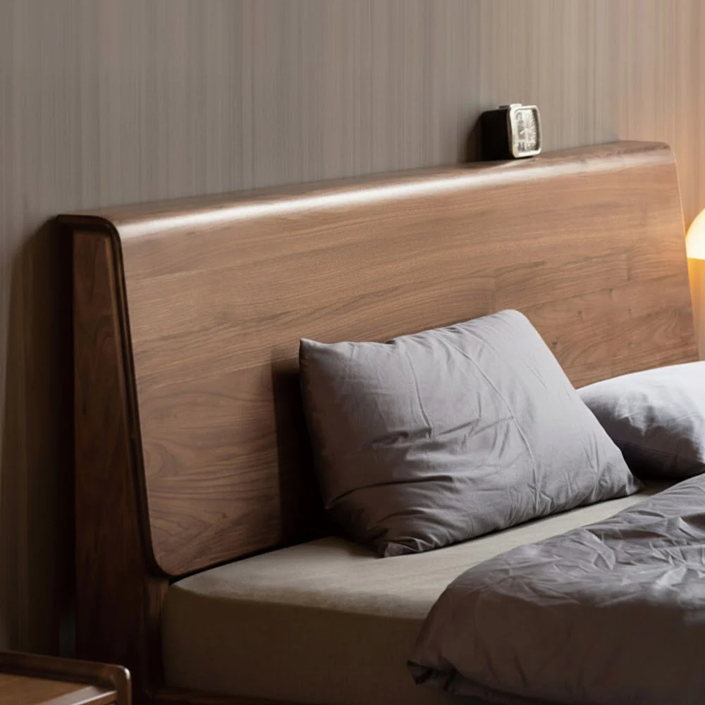 Bailey Natural Solid Walnut Bed Frame - Image 5