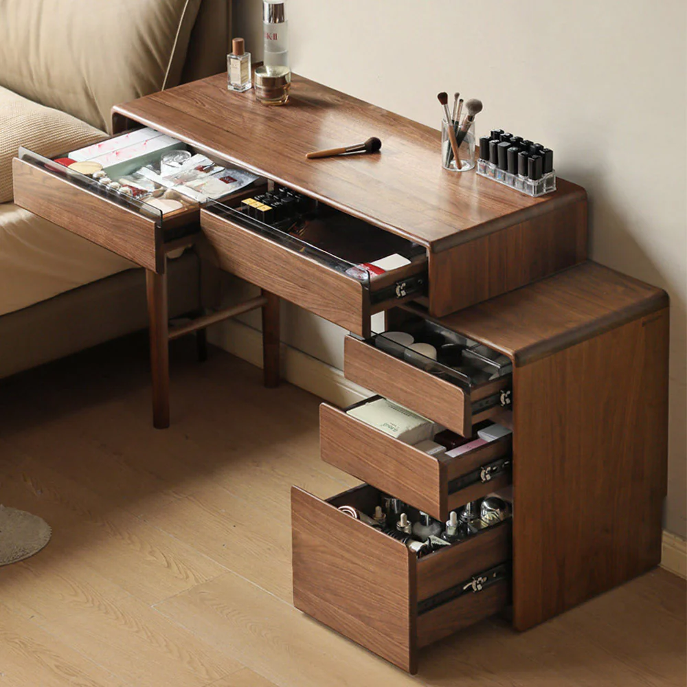 Bailey Natural Solid Walnut Dressing Table - Image 4