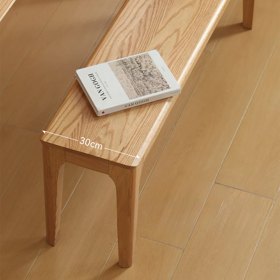 Seattle Natural Solid Oak Bench - Image 4