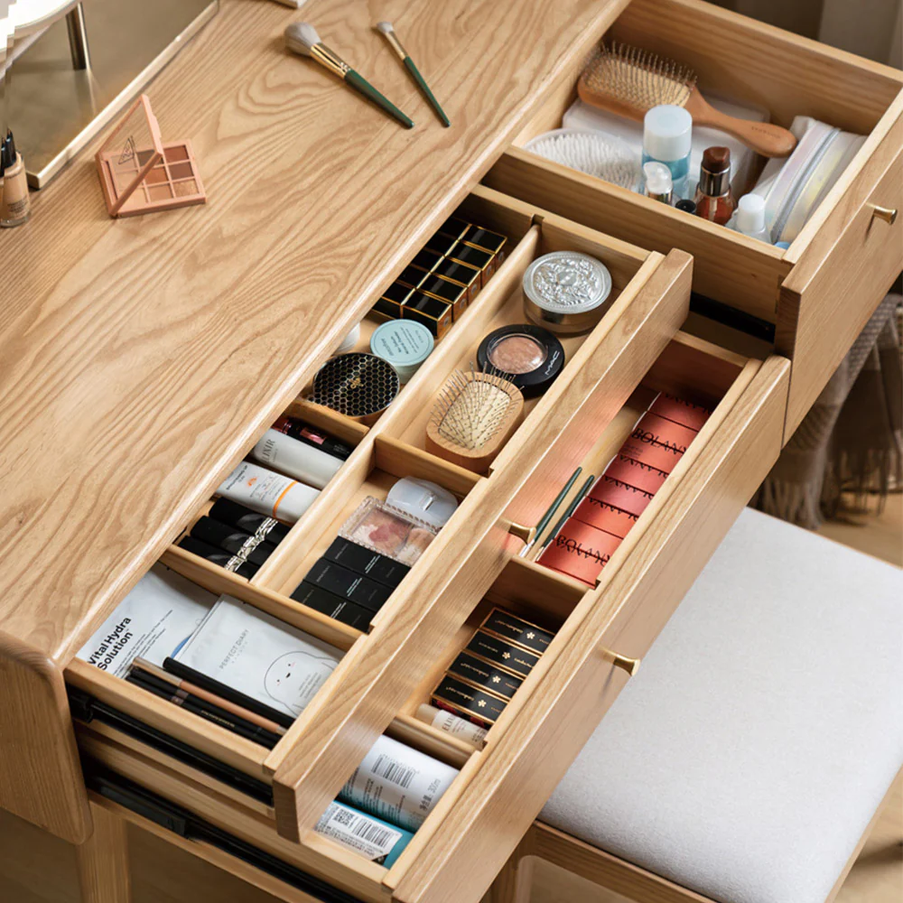 Beverley Natural Solid Ash Dressing Table - Image 7