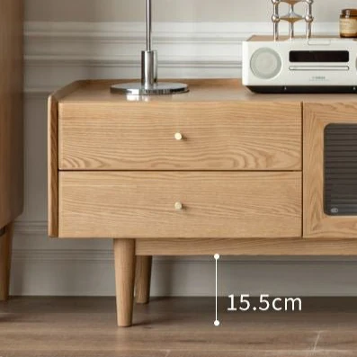 Beverley Natural Solid Ash TV Unit - Image 7