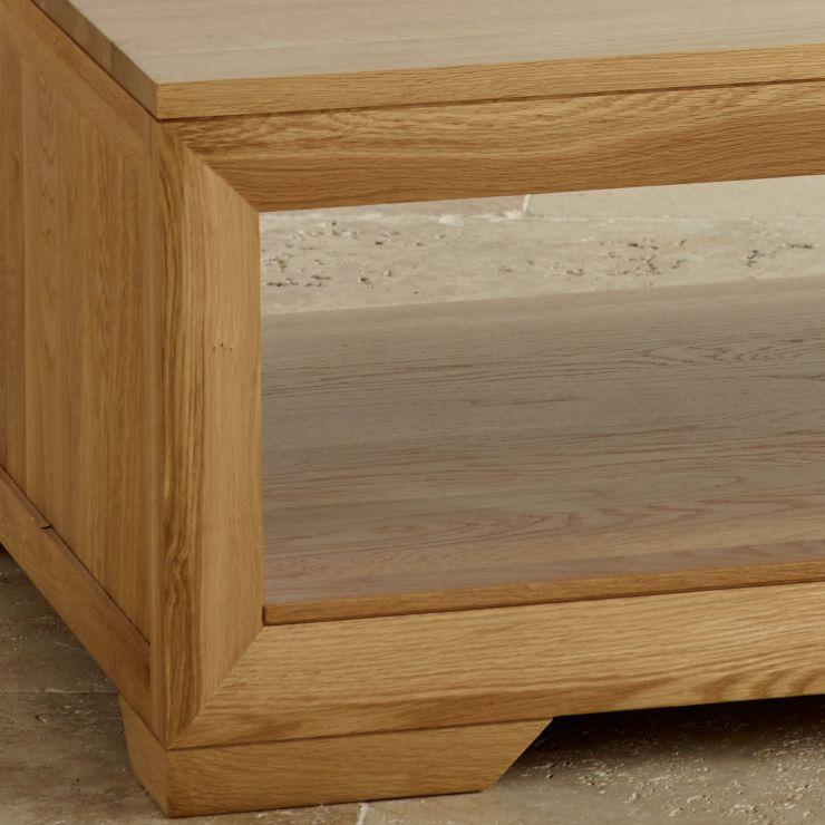 Chamfer Natural Solid Oak Coffee Table - Image 5
