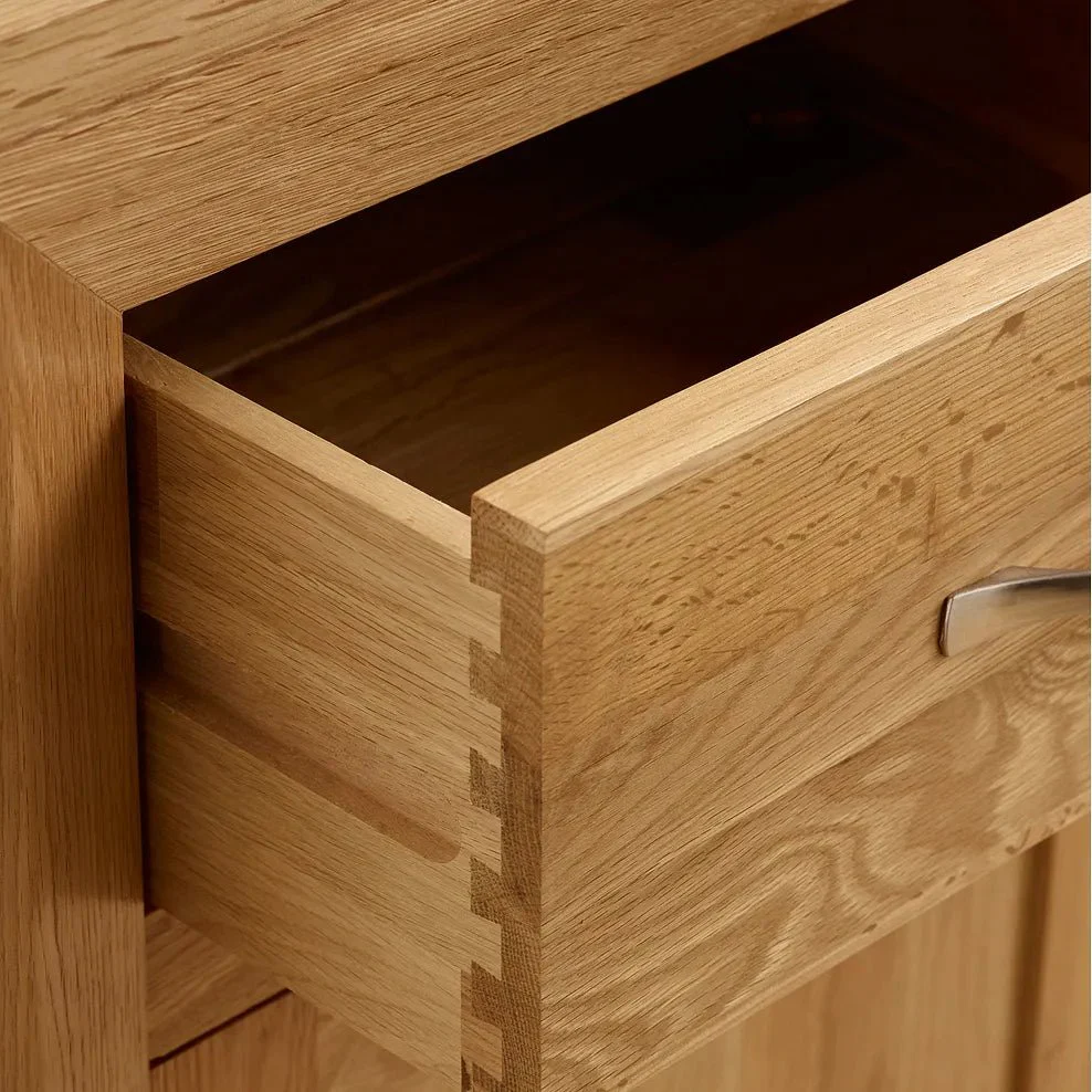Chamfer Solid Oak Small Sideboard - Image 6