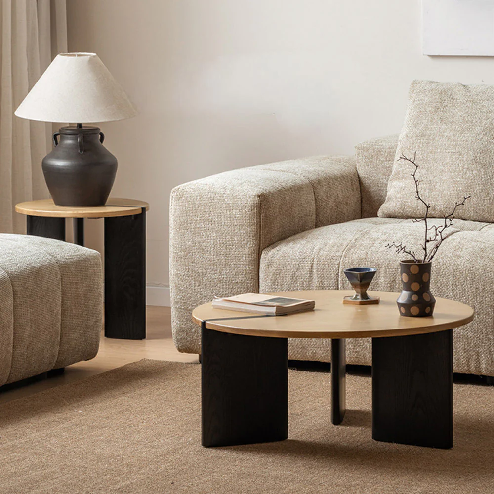 Charcoal Solid Ash Coffee Table Set - Image 3