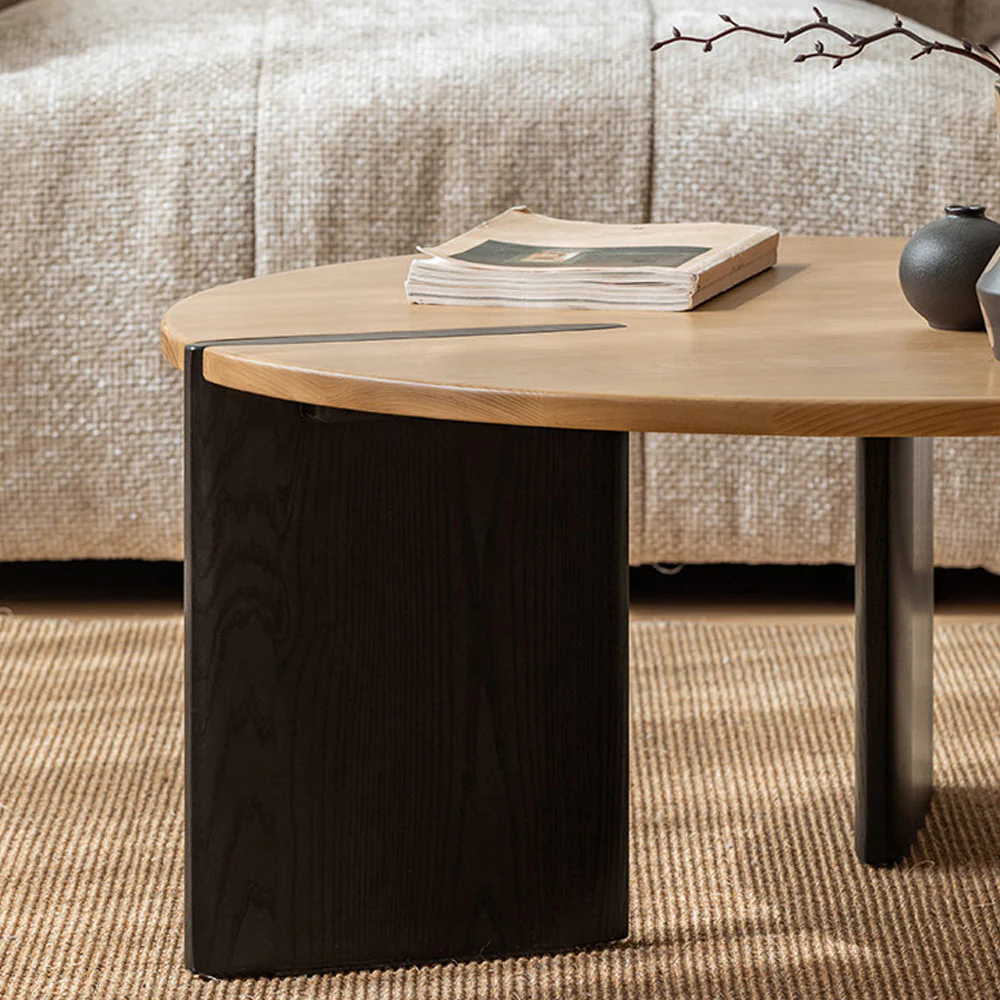 Charcoal Solid Ash Coffee Table Set - Image 4