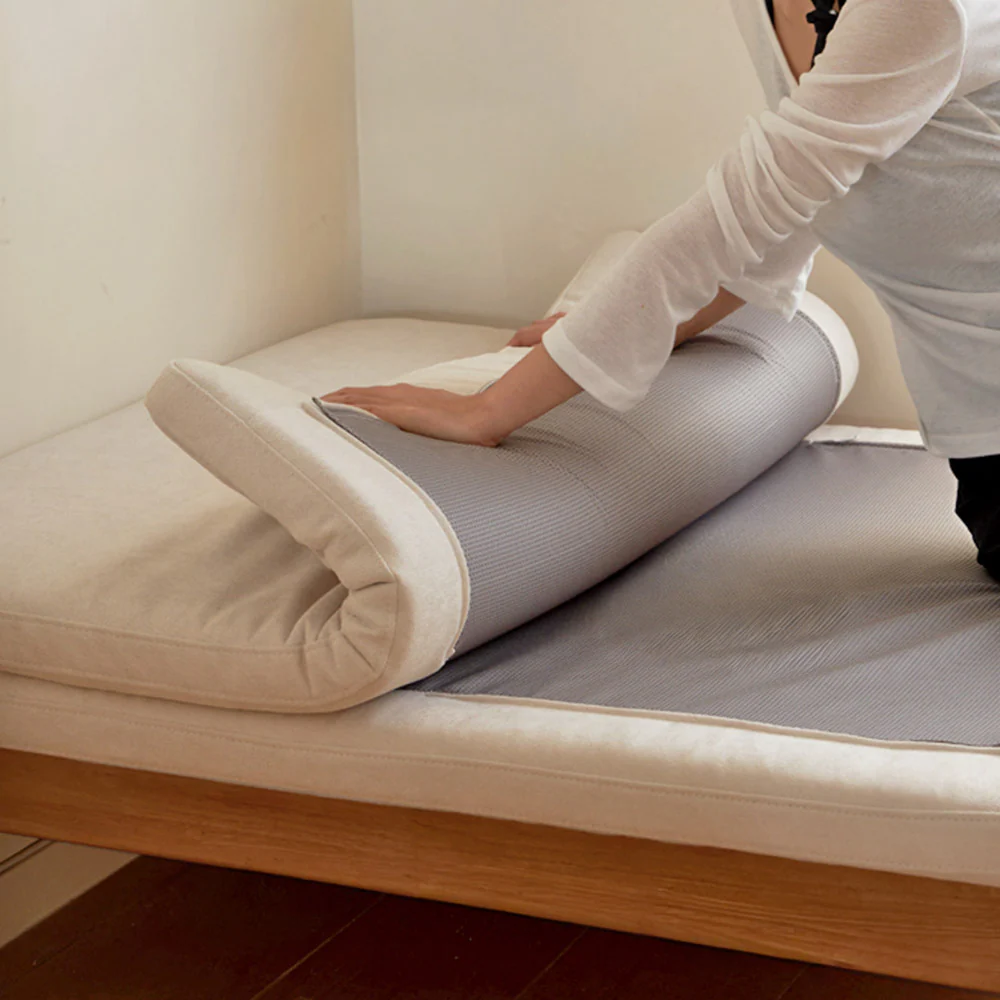 Clichy Natural Solid Rubber Wood Sofa Bed - Image 7