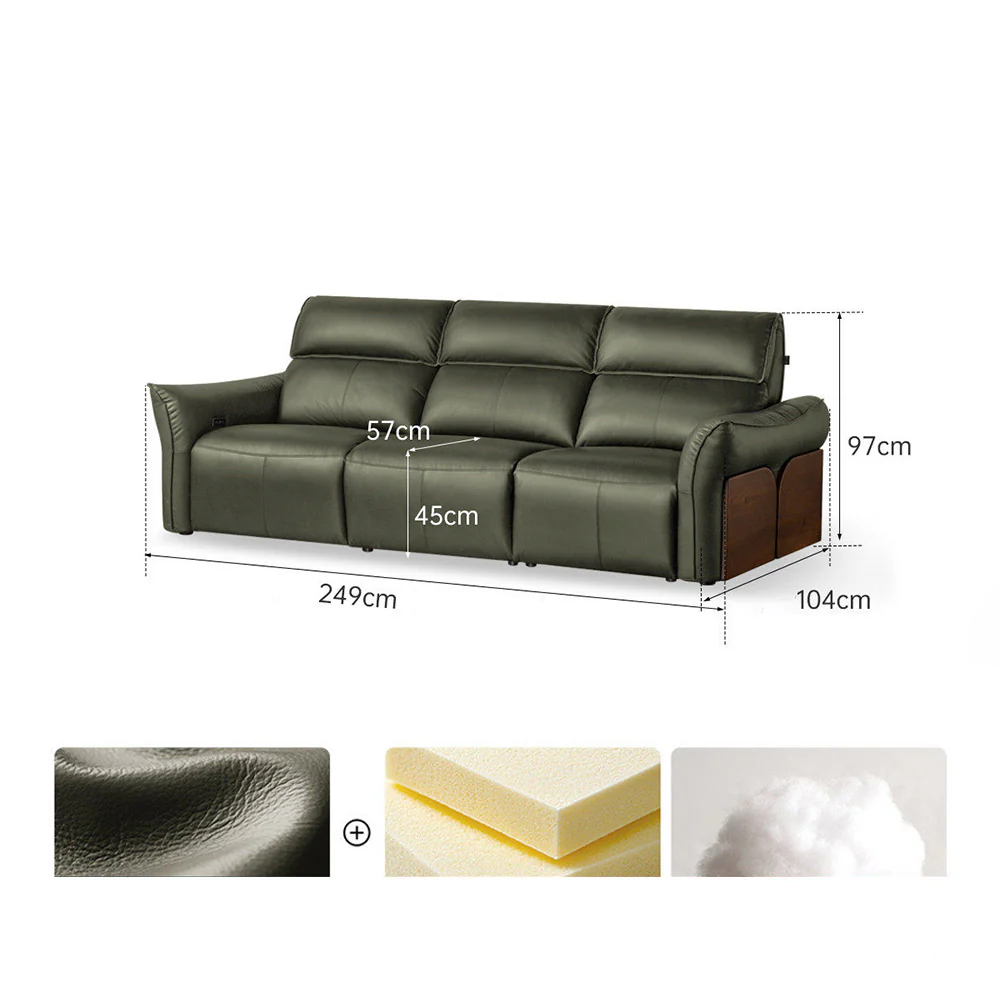 Cordorniz Genuine Leather Electric Recliner Sofa - Image 19