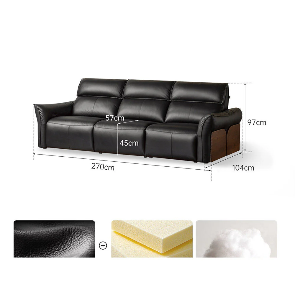 Cordorniz Genuine Leather Electric Recliner Sofa - Image 22