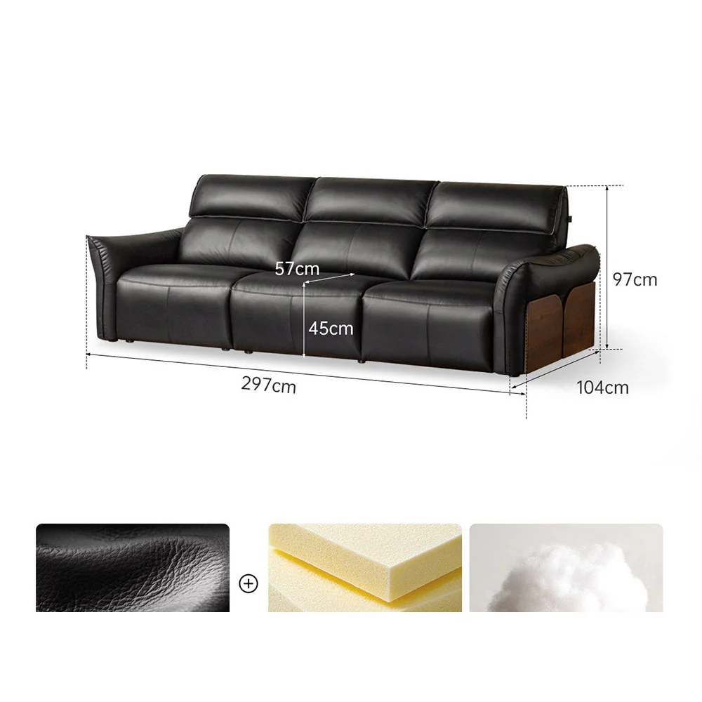 Cordorniz Genuine Leather Electric Recliner Sofa - Image 27