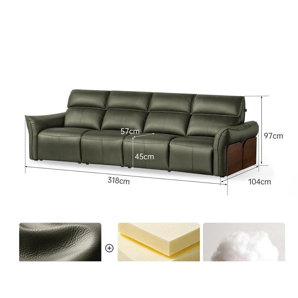 Cordorniz Genuine Leather Electric Recliner Sofa - Image 36