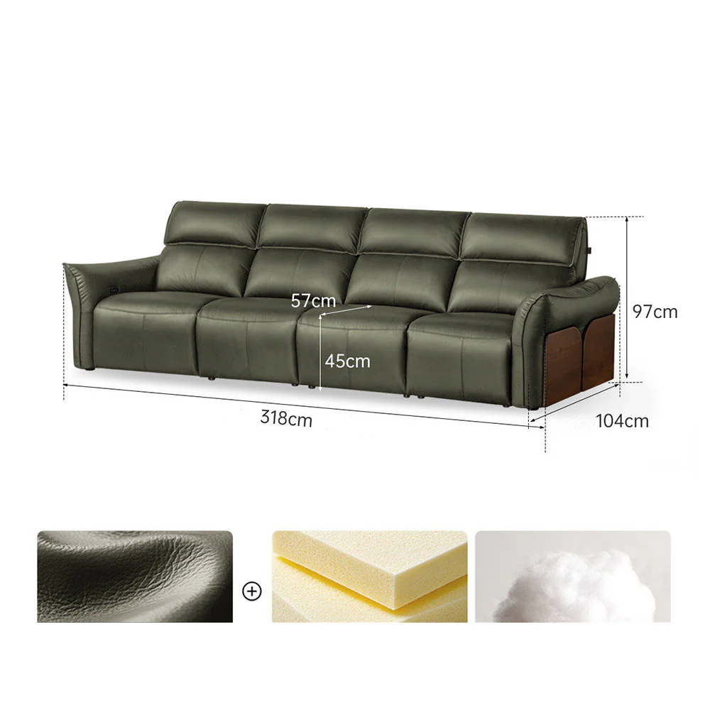 Cordorniz Genuine Leather Electric Recliner Sofa - Image 37