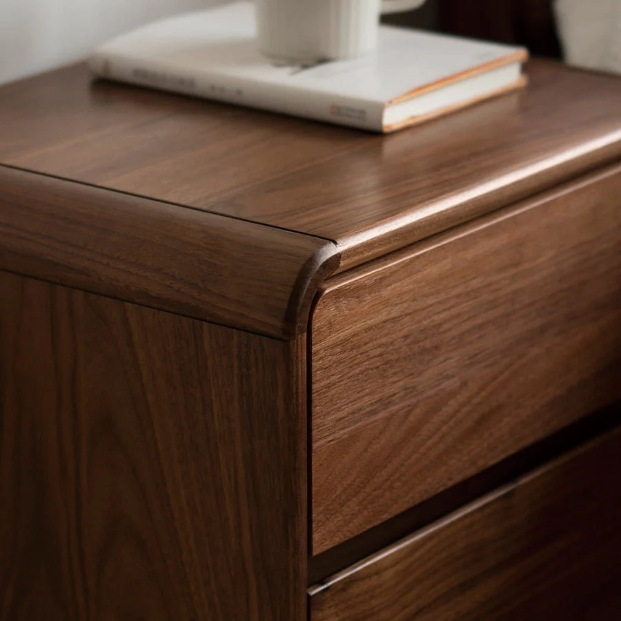 Dover Natural Solid Walnut Bedside Table - Image 7