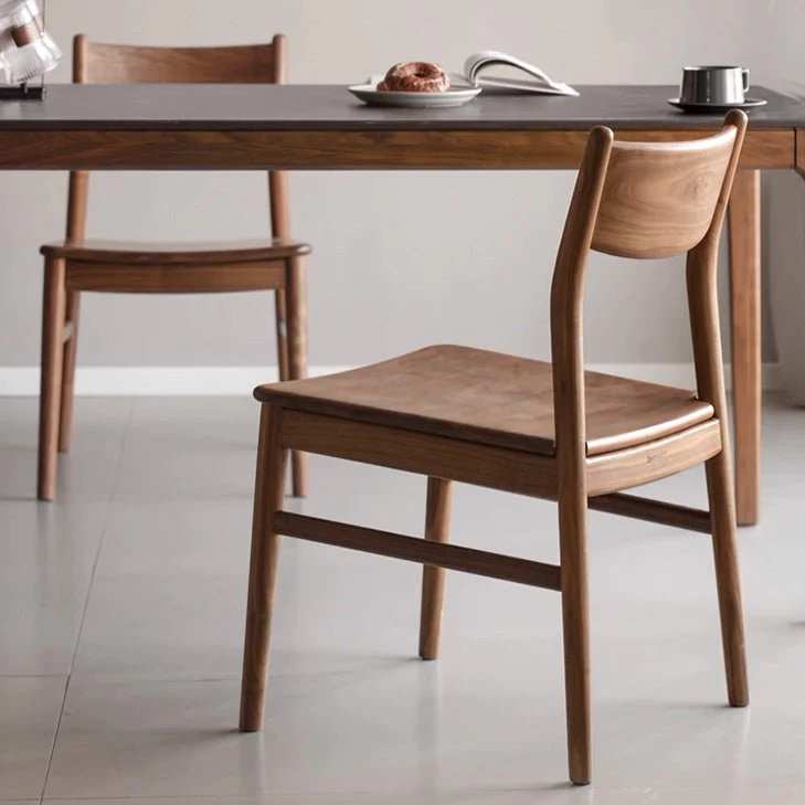 Elze Natural Solid Walnut Dining Chair - Image 3