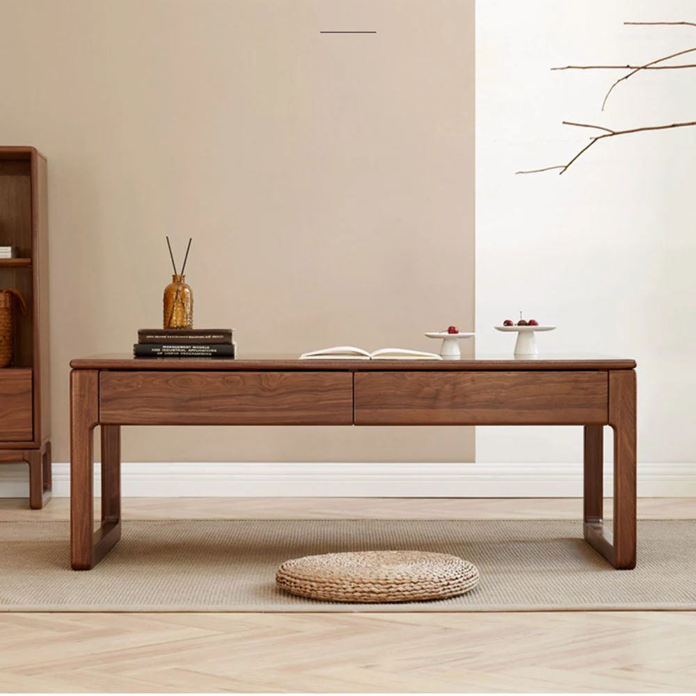 Formello Natural Solid Walnut Coffee Table - Image 2