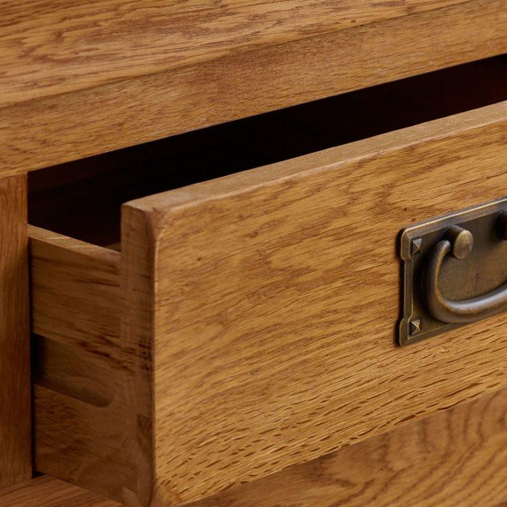 French Rustic Solid Oak Large Sideboard With Hutch Dresser - Image 4