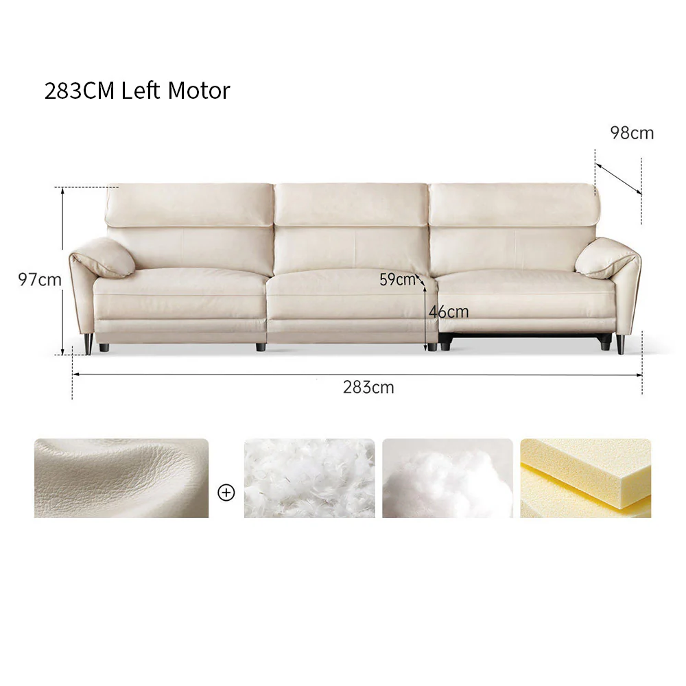Lillviken Genuine Leather Electric Recliner Sofa - Image 15