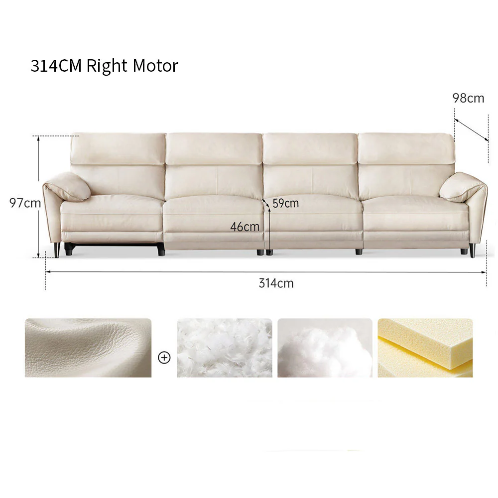Lillviken Genuine Leather Electric Recliner Sofa - Image 19