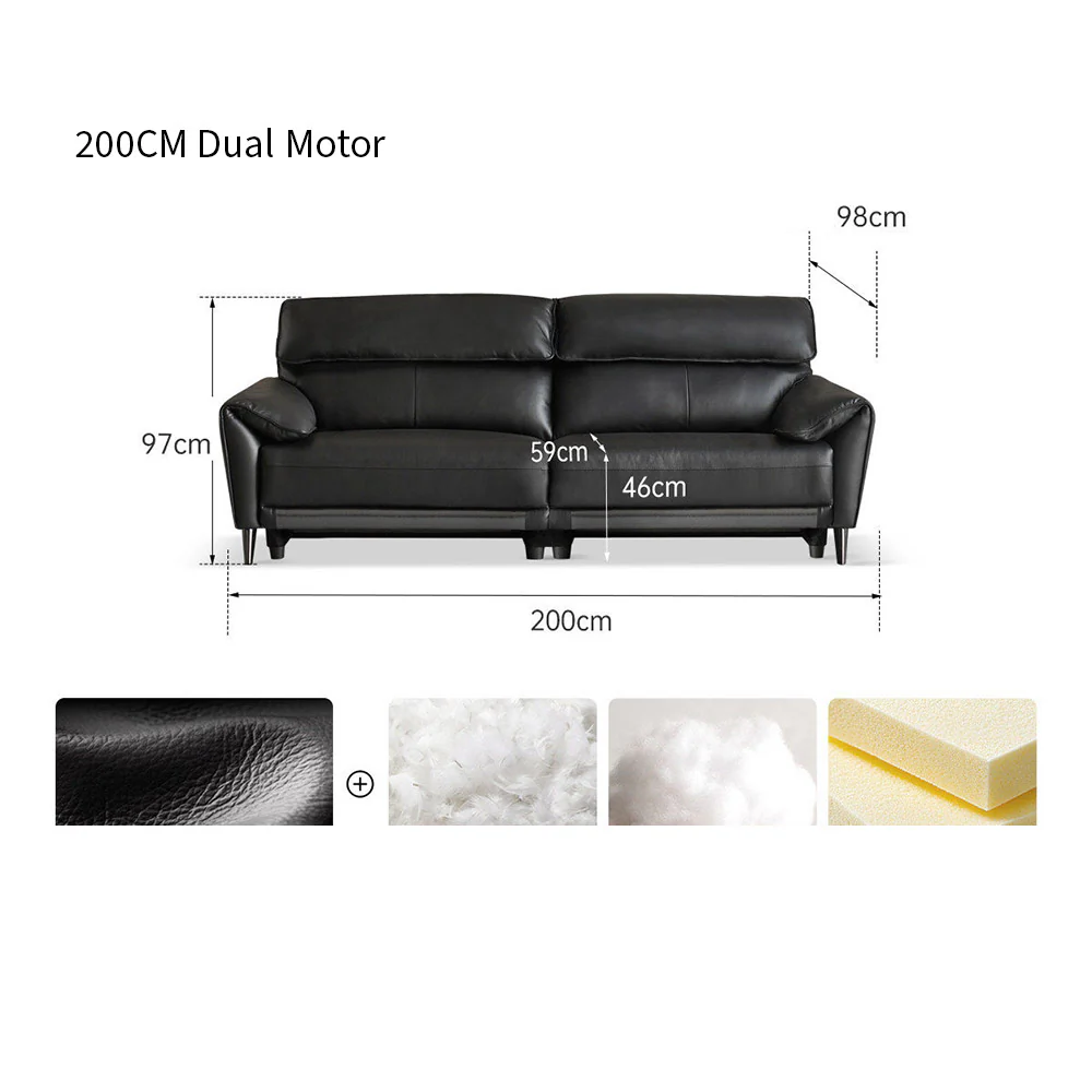 Lillviken Genuine Leather Electric Recliner Sofa - Image 23