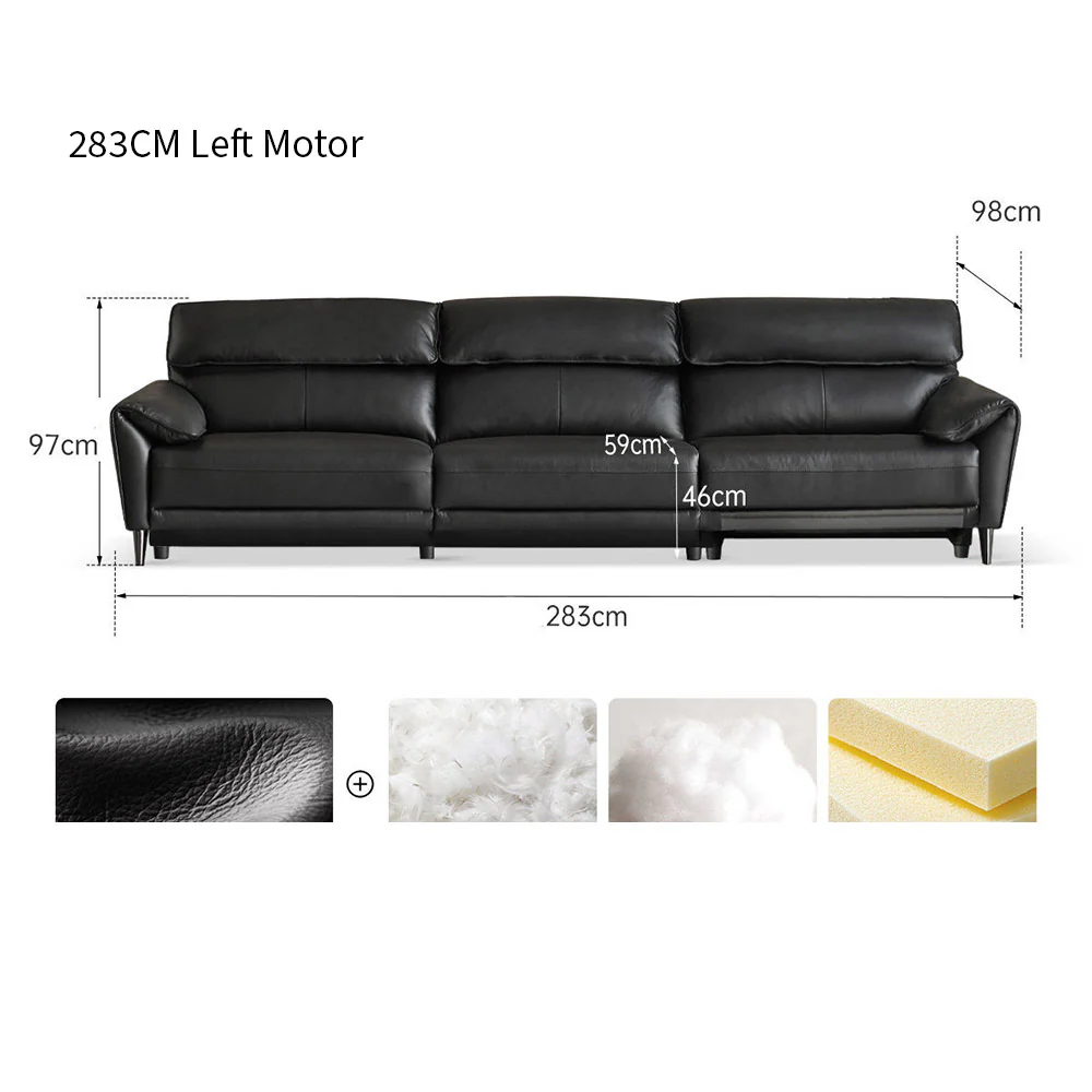 Lillviken Genuine Leather Electric Recliner Sofa - Image 30