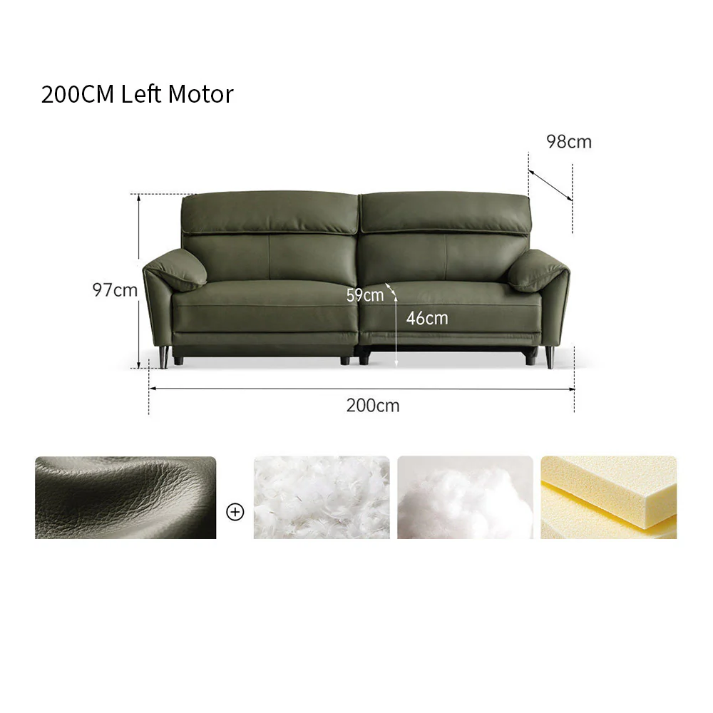 Lillviken Genuine Leather Electric Recliner Sofa - Image 36