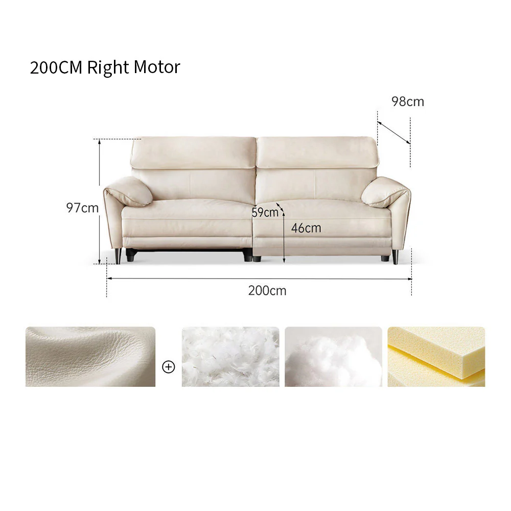 Lillviken Genuine Leather Electric Recliner Sofa - Image 7