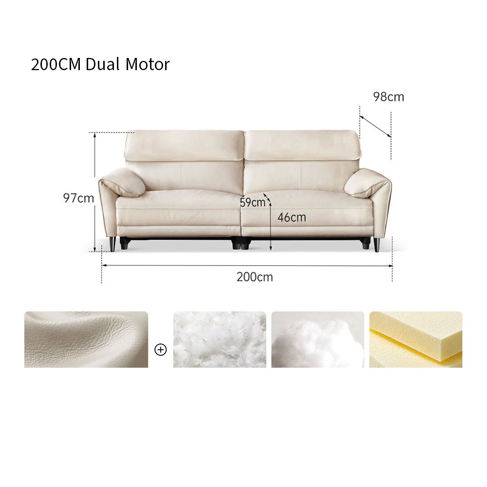 Lillviken Genuine Leather Electric Recliner Sofa - Image 8