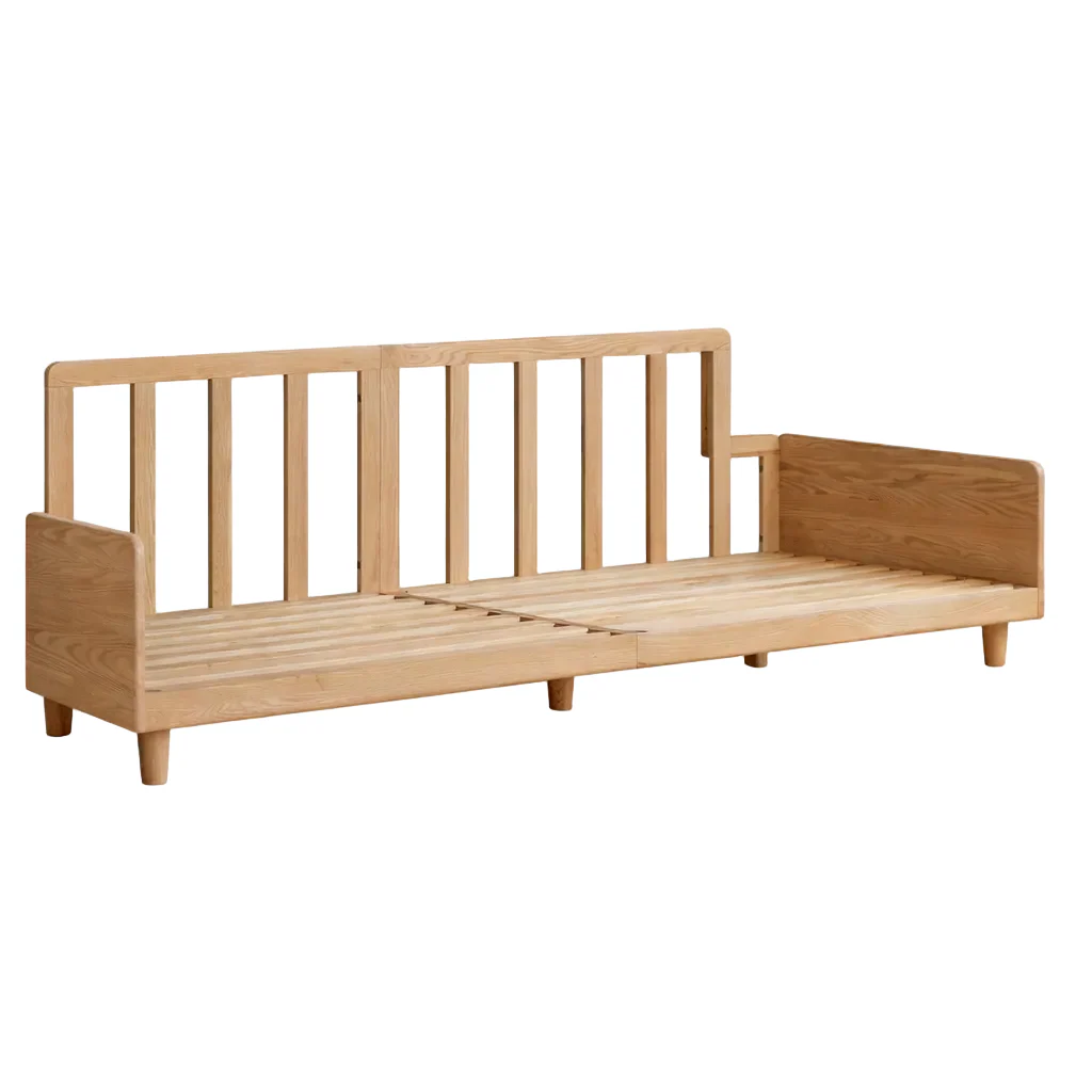 Lipari Natural Solid Oak Chenille Sofa - Image 10