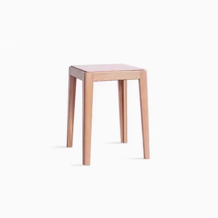 Matsue Natural Solid Hardwood Stacking Stool - Image 10