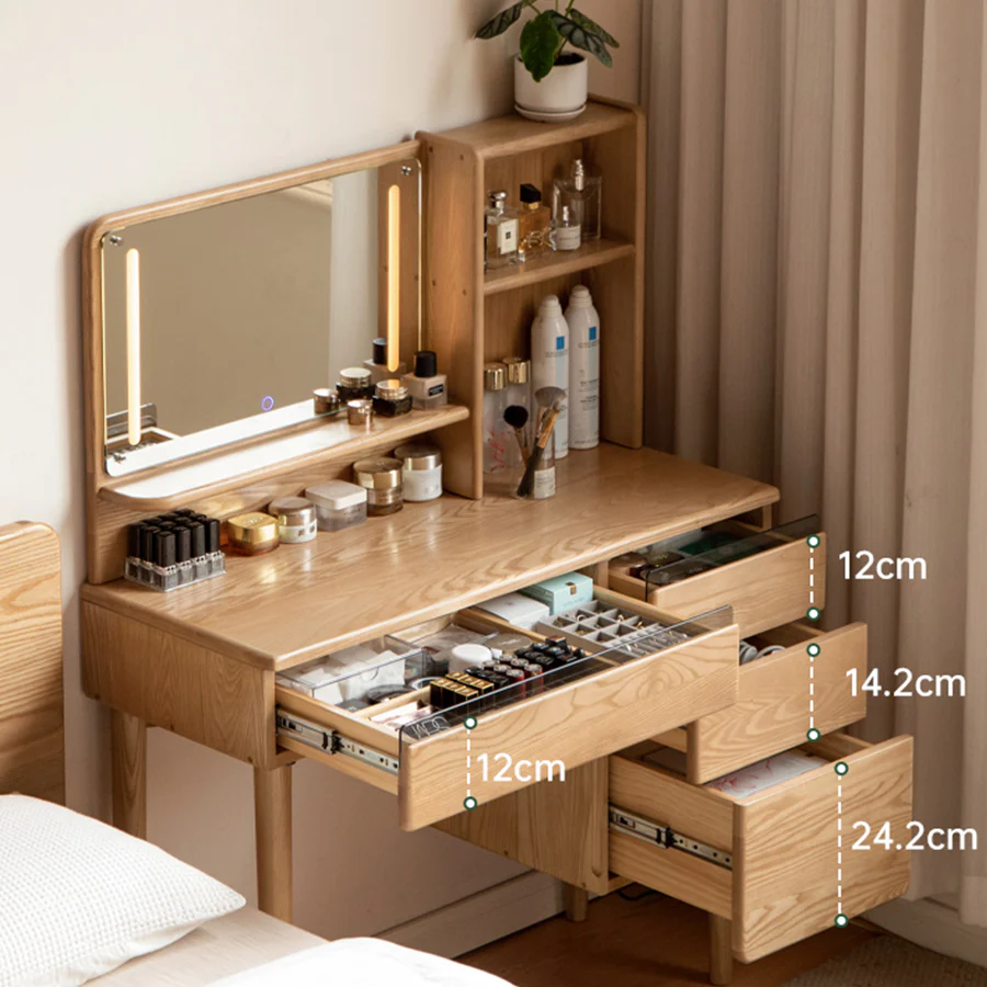 Montclar Natural Solid Ash Dressing Table - Image 3