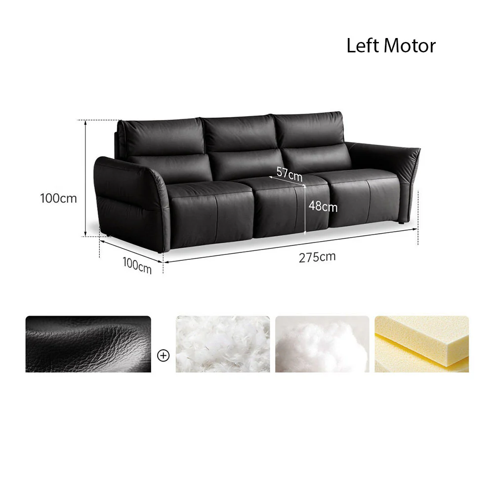 Muros Genuine Leather Electric Recliner Sofa - Image 28