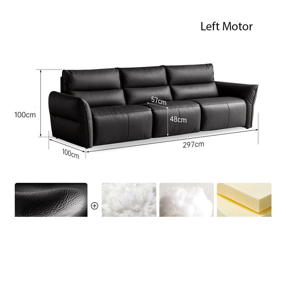 Muros Genuine Leather Electric Recliner Sofa - Image 31