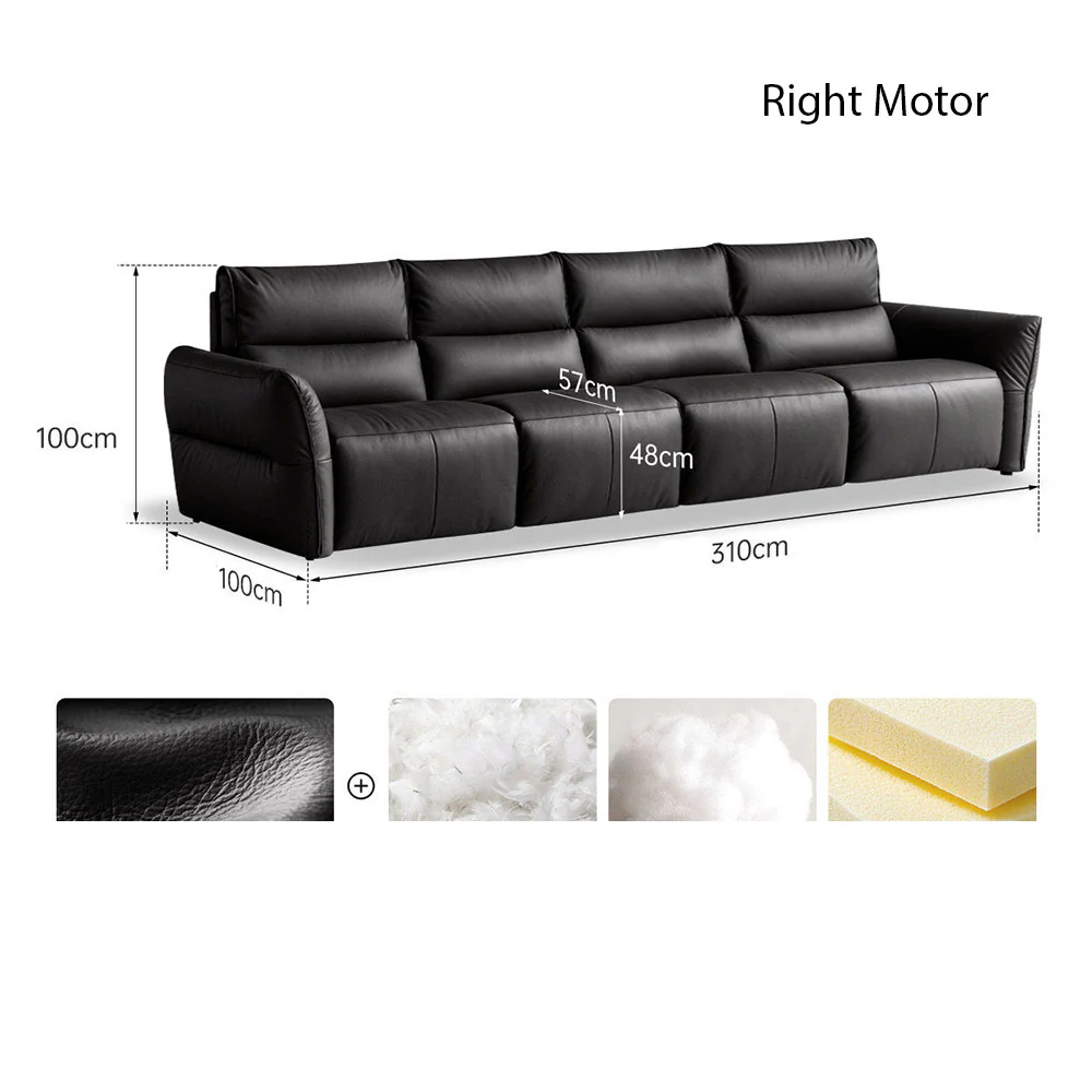 Muros Genuine Leather Electric Recliner Sofa - Image 35