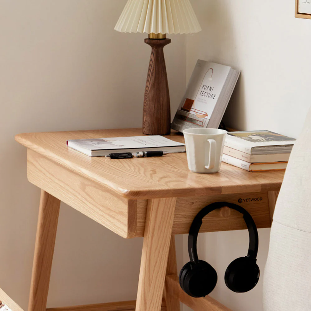 Narbonne Natural Solid Oak Office Desk - Image 4