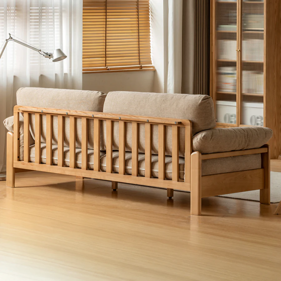 Neuffen Natural Solid Ash Chenille Sofa - Image 4