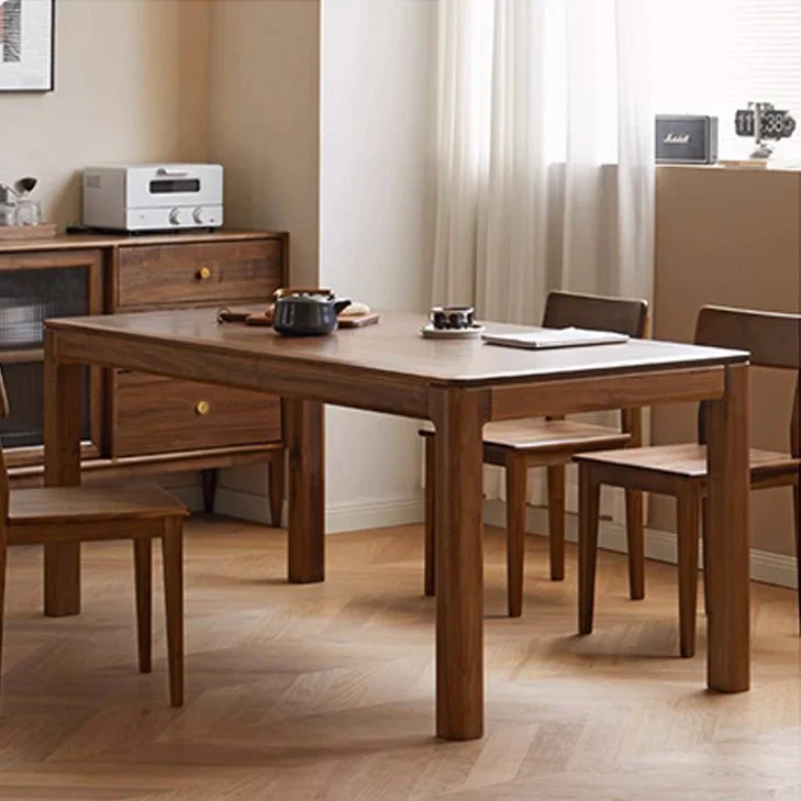 Newark Natural Solid Walnut Large Dining Table - Image 2