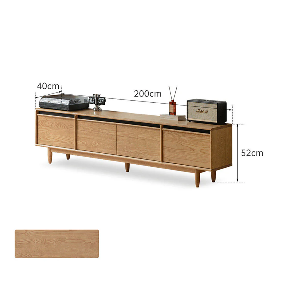 Novara Natural Solid Ash  Entertainment Unit - Image 10