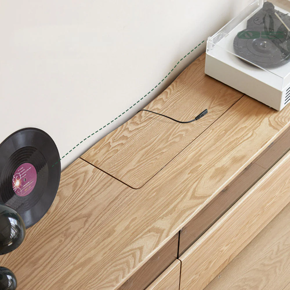 Osini Natural Solid Ash Entertainment Unit - Image 10