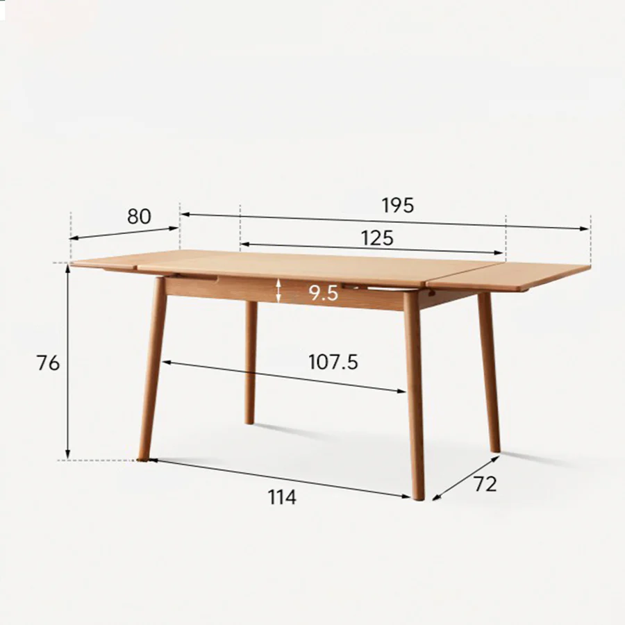 Oslo Natural Oak Extending Dining Table - Image 8