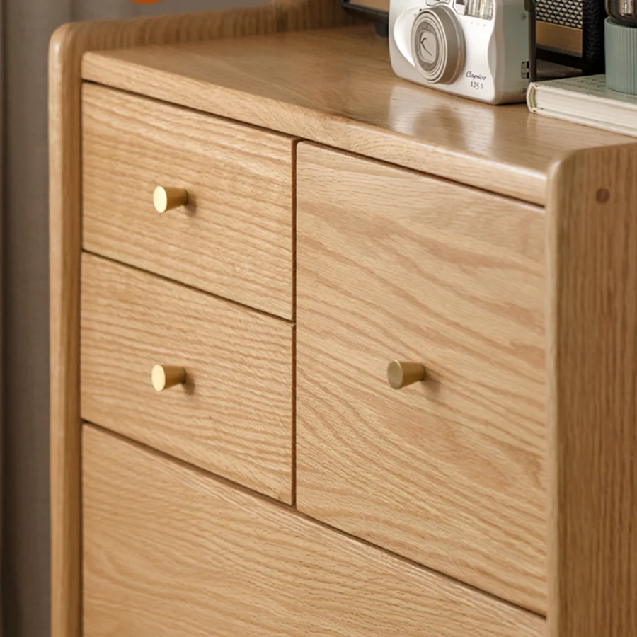 Oslo Natural Solid Oak 3 Over 3 Tallboy - Image 5