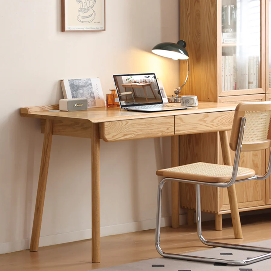 Oslo Natural Solid Oak Study Desk - Image 3