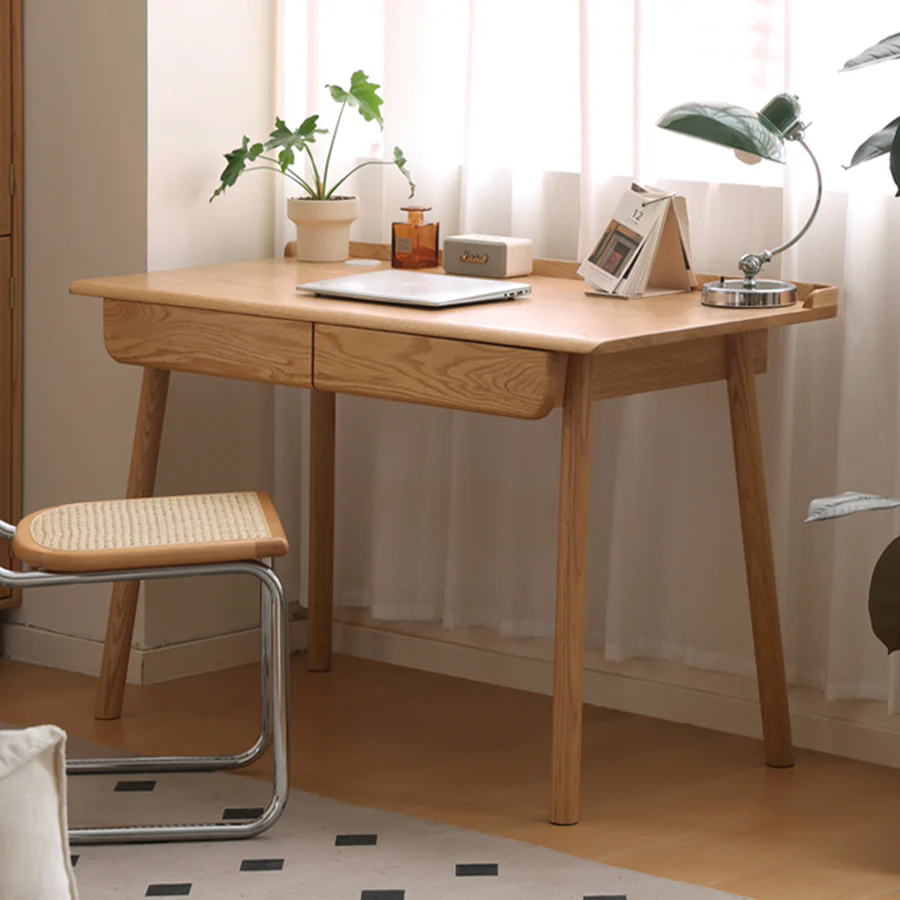 Oslo Natural Solid Oak Study Desk - Image 4