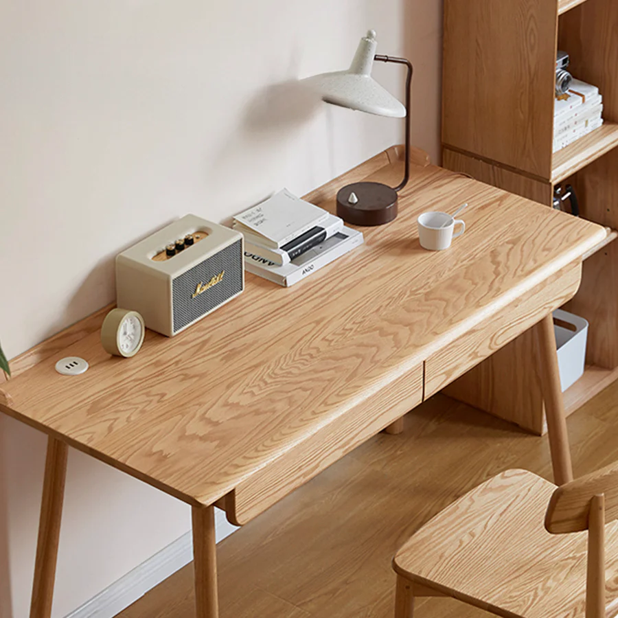 Oslo Natural Solid Oak Study Desk - Image 5