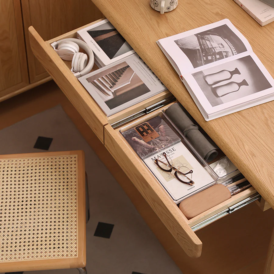 Oslo Natural Solid Oak Study Desk - Image 6