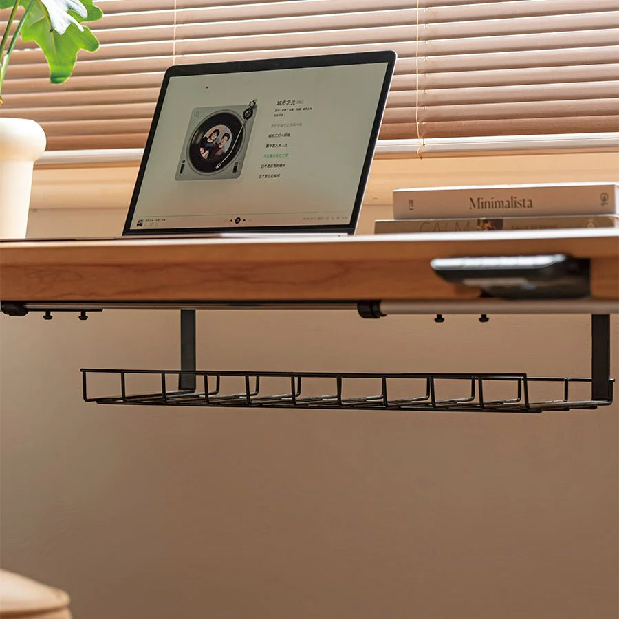 Prunus Solid Cherry Electric Height Adjustable Computer Desk - Image 5