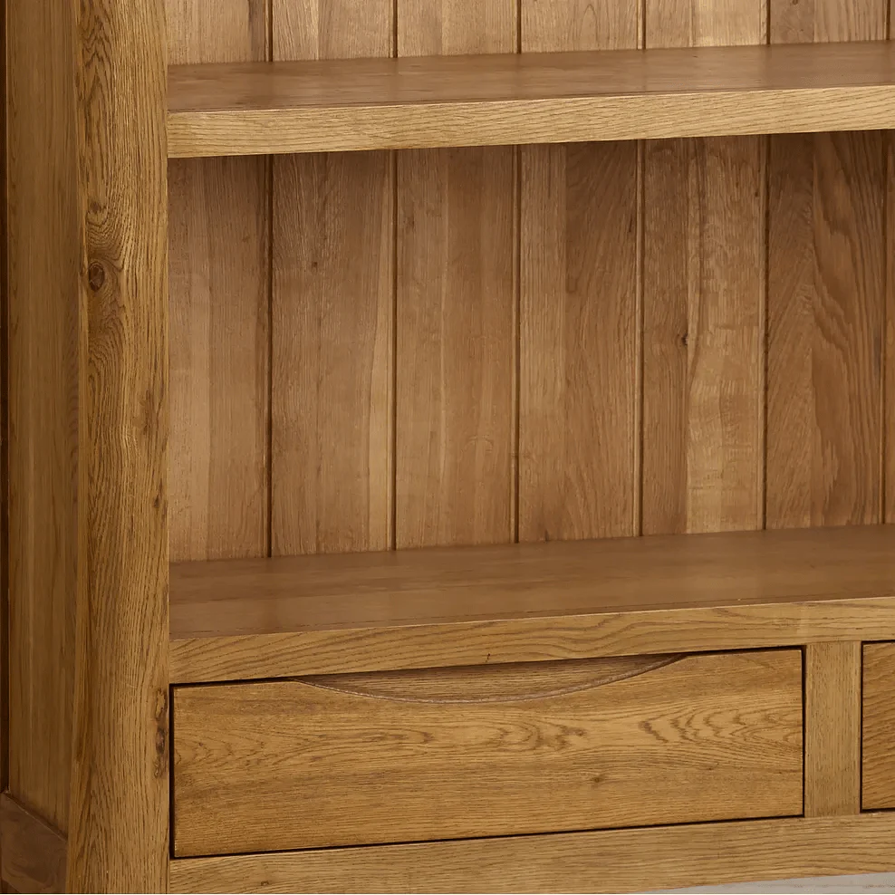 Renwick Rustic Solid Oak Small Bookcase - Image 3