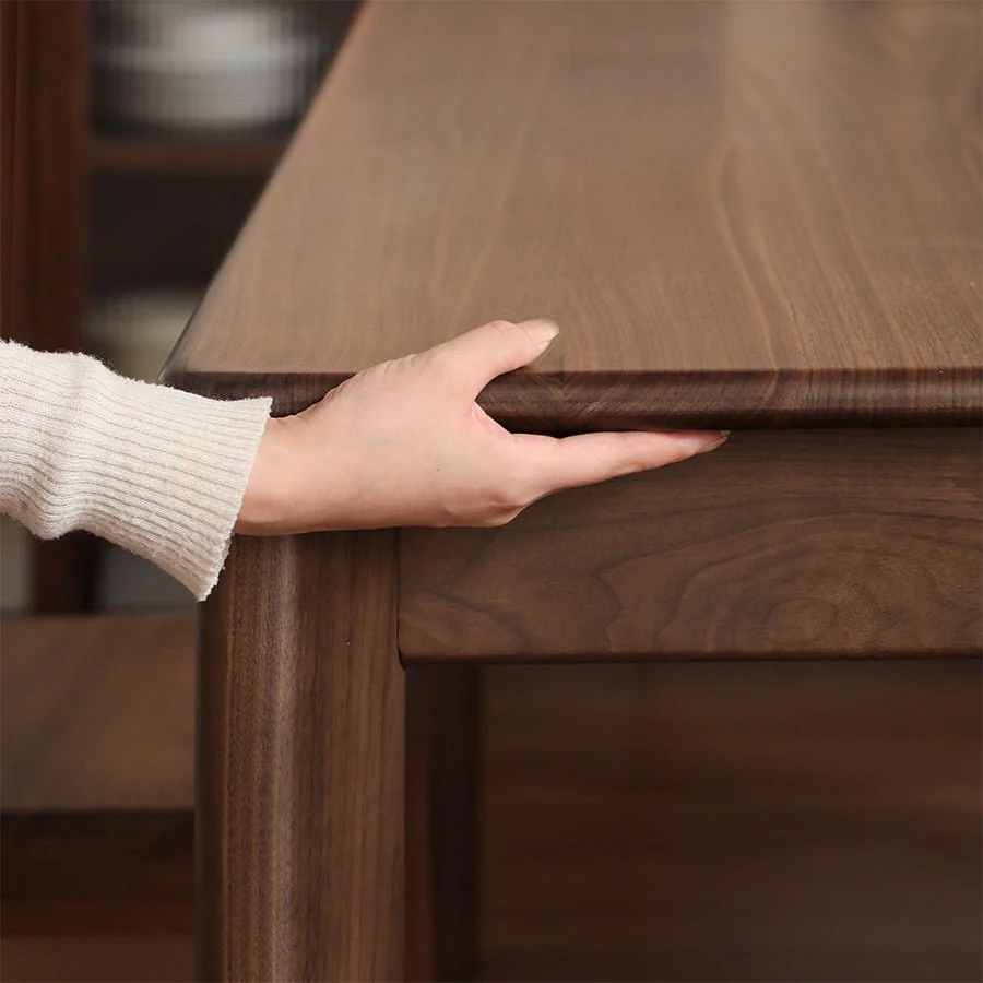 Roselle Natural Solid Walnut Dining Table - Image 4